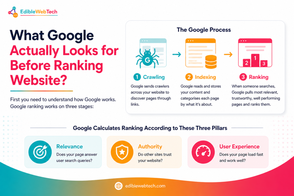 What Google Actually Looks for Before Ranking Website?