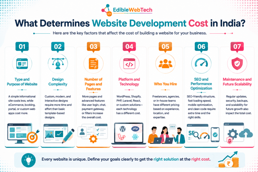 What Determines Website Development Cost in India?